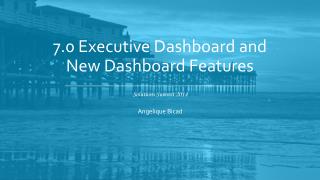 7.0 Executive Dashboard and New Dashboard Features