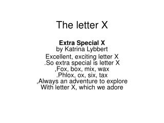 The letter X