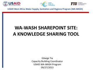 wa-wash SHAREPOINT site: a knowledge sharing tool