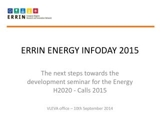 ERRIN ENERGY INFODAY 2015