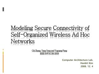 Modeling Secure Connectivity of Self-Organized Wireless Ad Hoc Networks