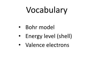 Vocabulary