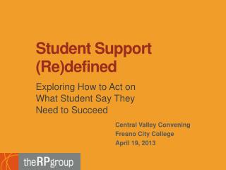 Student Support (Re)defined