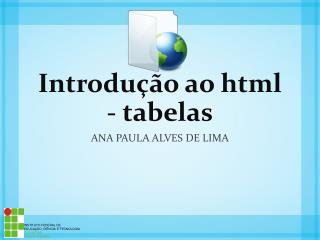 Introdução ao html - tabelas