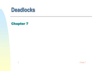 Deadlocks