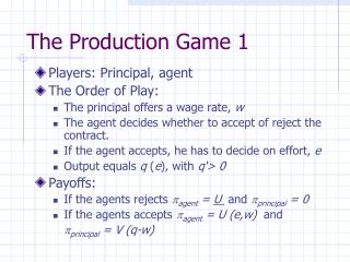 The Production Game 1