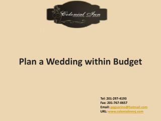 Plan a Wedding within Budget