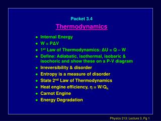 Packet 3.4 Thermodynamics