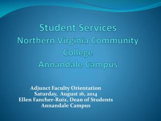 Student Services Northern Virginia Community College Annandale Campus