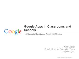 Google Apps in Classrooms and Schools 