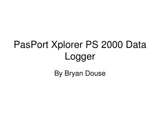 PasPort Xplorer PS 2000 Data Logger