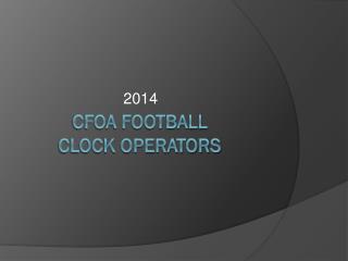 CFOA Football Clock Operators
