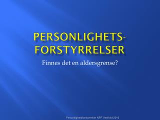 Personlighets-forstyrrelser