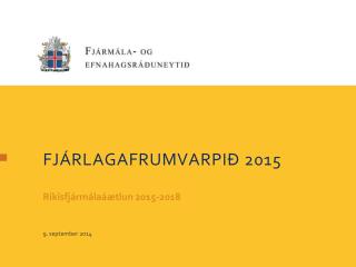 Fjárlagafrumvarpið 2015