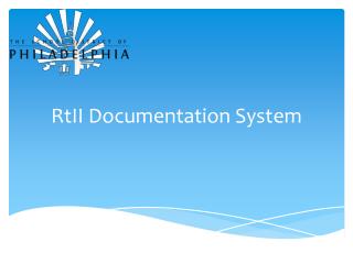 RtII Documentation System