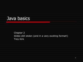 Java basics