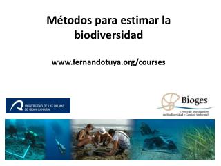 Métodos para estimar la biodiversidad fernandotuya/courses