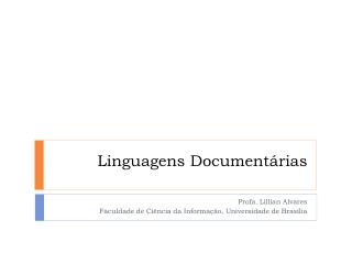 Linguagens Documentárias