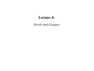 Lecture 4: