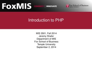 Introduction to PHP