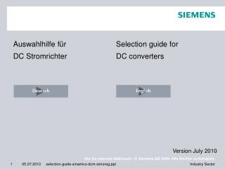 Auswahlhilfe für DC Stromrichter