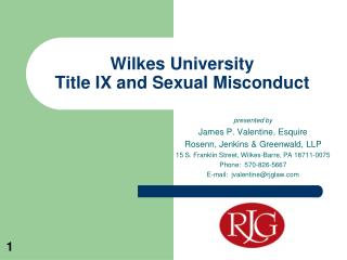 Wilkes University Title IX and Sexual Misconduct