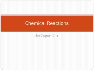 Chemical Reactions