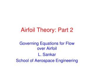 Airfoil Theory: Part 2