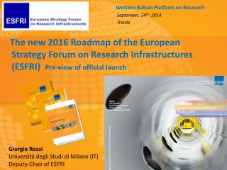 Strategy Report on Research Infrastructures Roadmap 2010