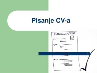 Pisanje CV-a