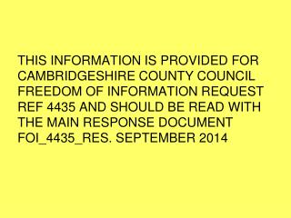 Undertaken for Cambridgeshire Criminal Justice Board Offender Subgroup Sept 2014