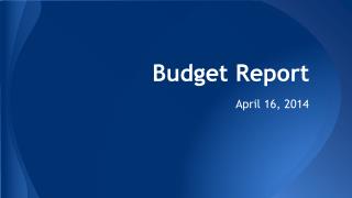 Budget Report