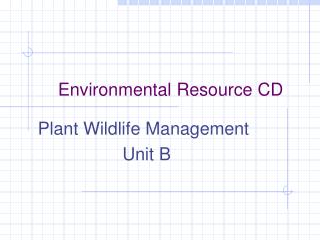 Environmental Resource CD