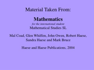 Section 8e - Quadratic Equations