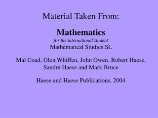 Section 8e - Quadratic Equations