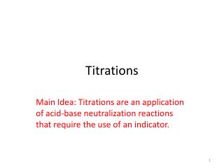 Titrations