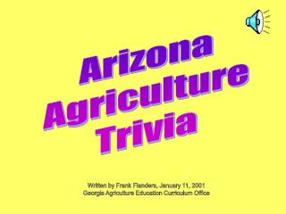 Arizona Agriculture Trivia