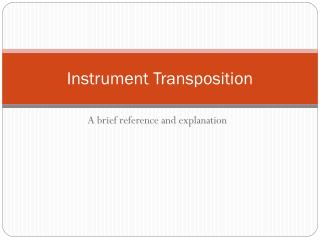 Instrument Transposition