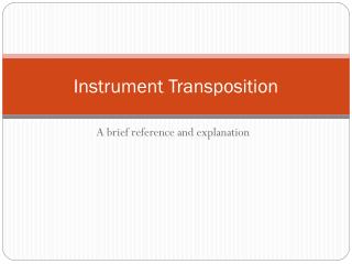 Instrument Transposition