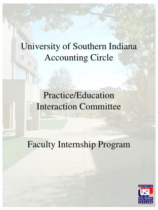 University of Southern Indiana Accounting Circle
