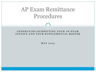 AP Exam Remittance Procedures