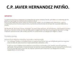 C.P. JAVIER HERNANDEZ PATIÑO.