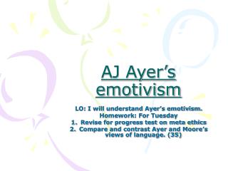 AJ Ayer’s emotivism