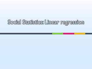 Social Statistics: Linear regression