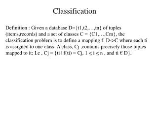 Classification