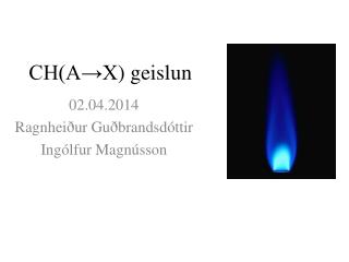 CH(A→X ) geislun