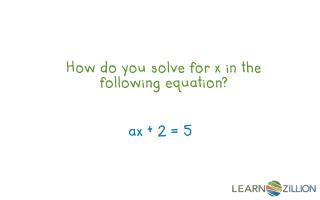 How do you solve for x in the following equation?