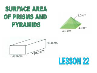 SURFACE AREA OF PRISMS AND PYRAMIDS