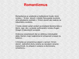 Romantizmus