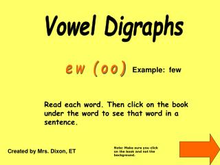 Vowel Digraphs